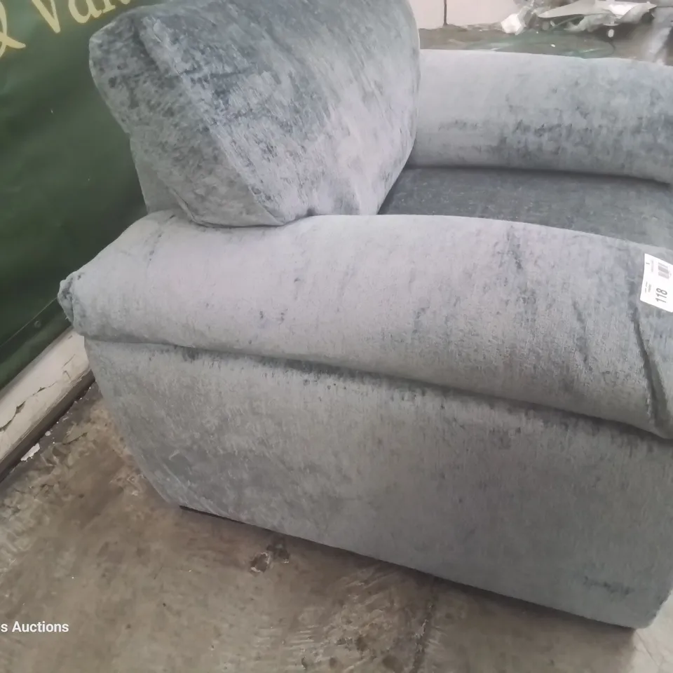 DESIGNER EASY CHAIR MINK PLUSH FABRIC