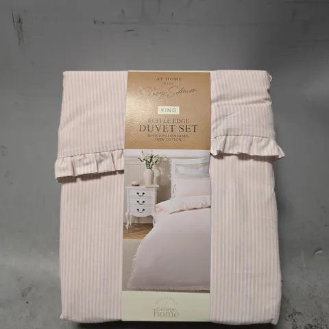 STACEY SOLOMAN RUFFLES EDGE DUVET SET KING SIZE