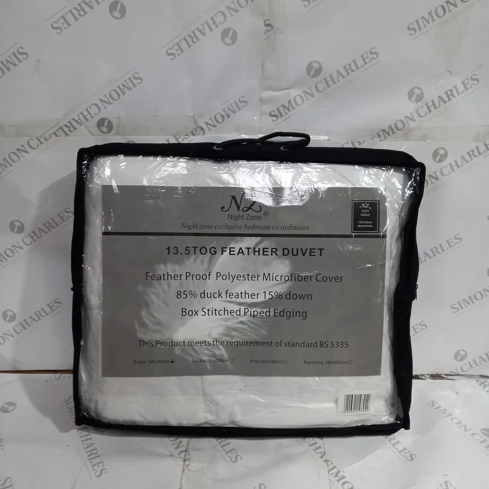 NIGHT ZONE 13.5TOG FEATHER DUVET - SINGLE