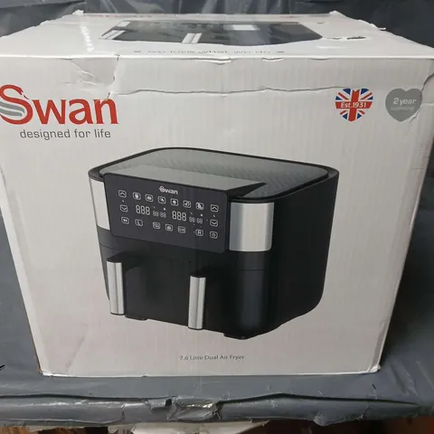 BOXED SWAN 7.6L DUAL AIR FRYER 