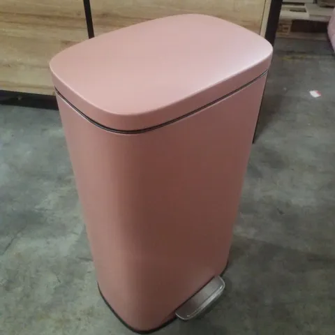 STAINLESS STEEL STEP ON RUBBISH & RECYCLING BIN - 30L PINK