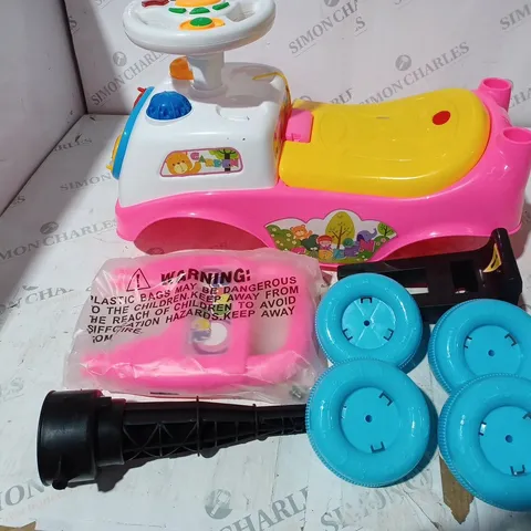 BOXED RIDE ON BABY CAR WALKER