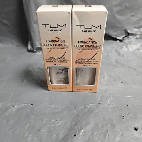 APPROXIMATELY 28 TAILAMEI 2PACK COLOUR CHANGING FOUNDATION SPF 15 30ML