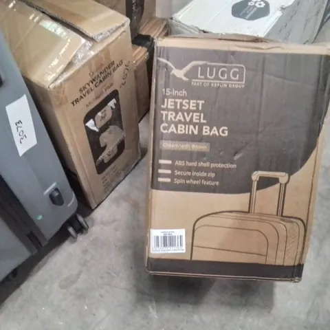 BOXED LUGG - 15 INCH JETSET TRAVEL CABIN BAG CREAM & BROWN