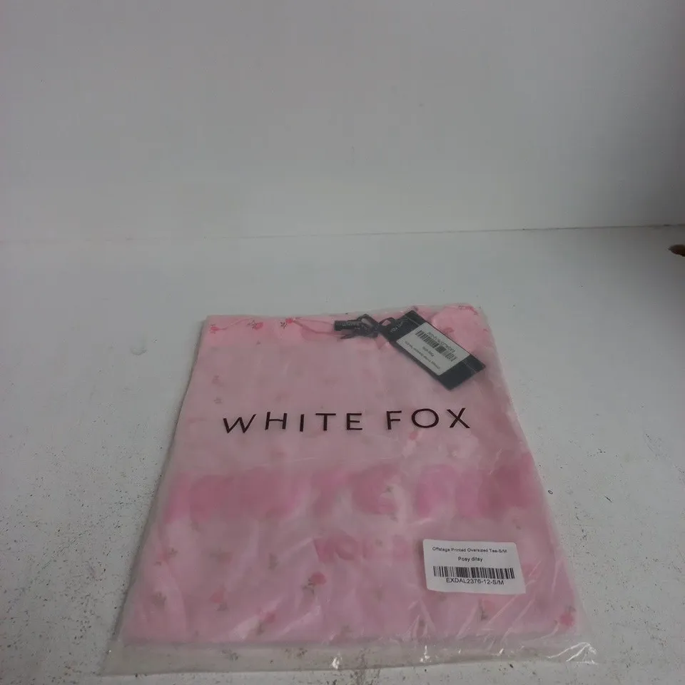 WHITE FOX OFFSTAGE PRINTED OVERSIZED TEE SMALL/MEDIUM POSY DITSY