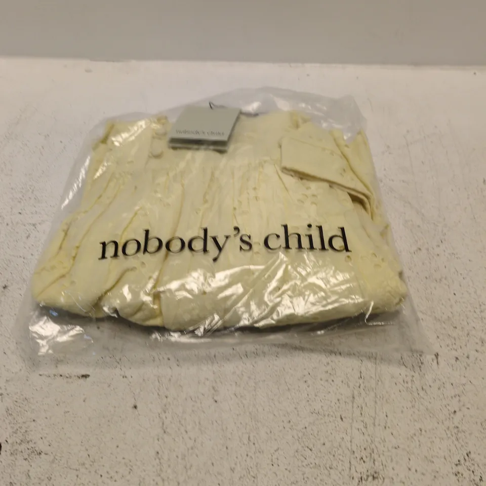 NOBODY'S CHILD CLAUDIA MINI DRESS PLAIN – UK8, OCCASION YELLOW