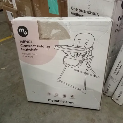 BOXED MYBABIIE MBHC2 COMPACT FOLDING HIGHCHAIR - PINK