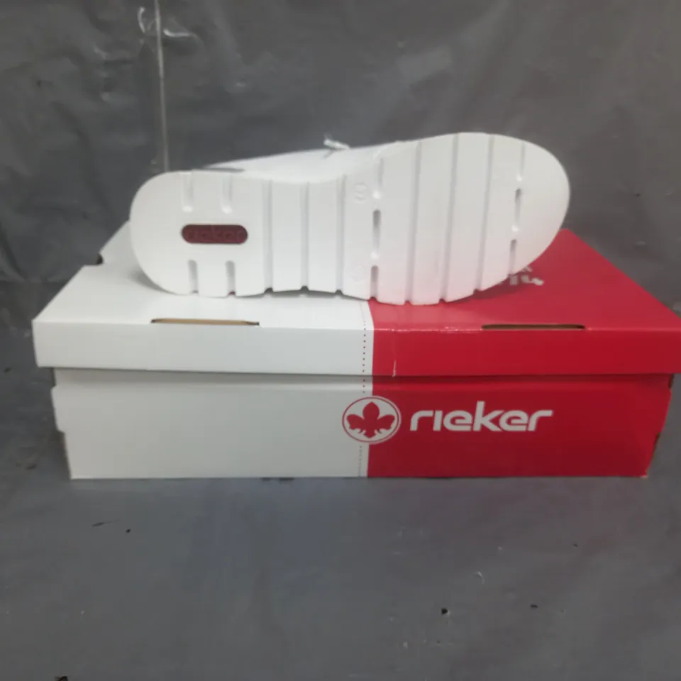 RIEKER WEDGE PLATFORM TRAINERS WHITE SIZE 4