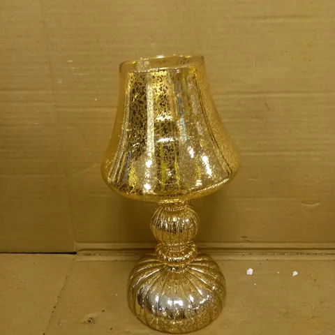 HOME REFLECTIONS PRE-LIT LED MERCURY GLASS LAMP GOLD
