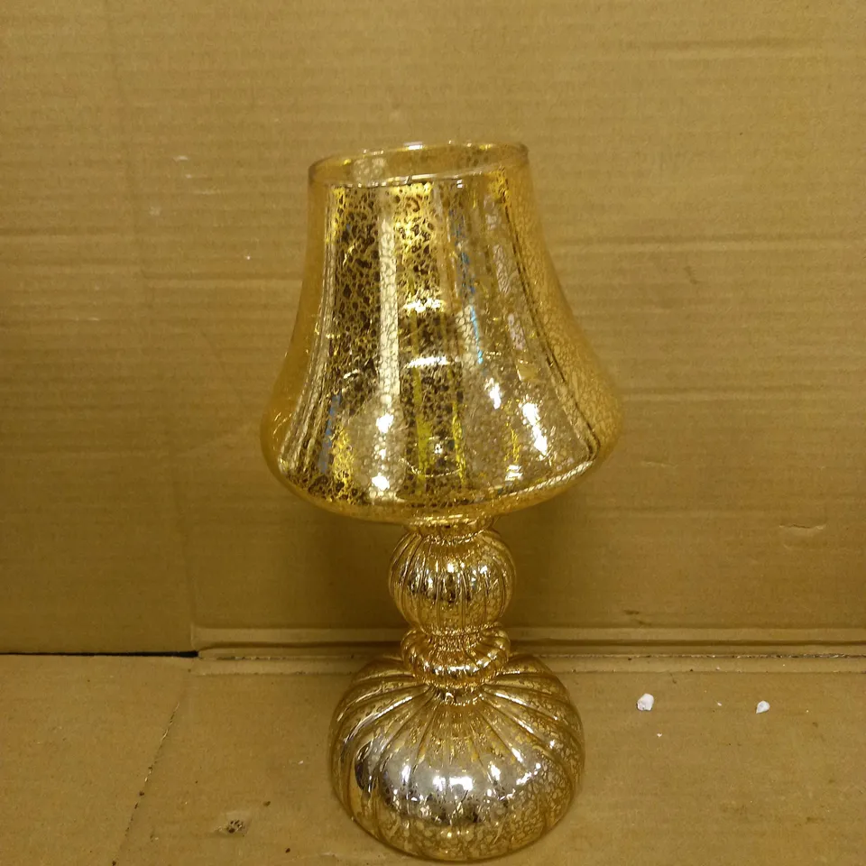 HOME REFLECTIONS PRE-LIT LED MERCURY GLASS LAMP GOLD