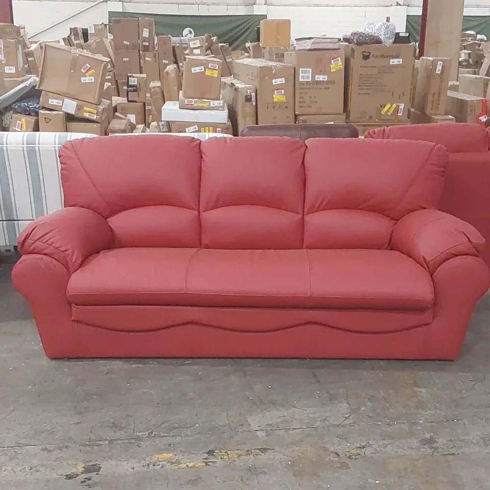 QUALITY DESIGNER DES SOFA LINE HEPPMAN GENUINE LEATHER 3 SEATER SOFA