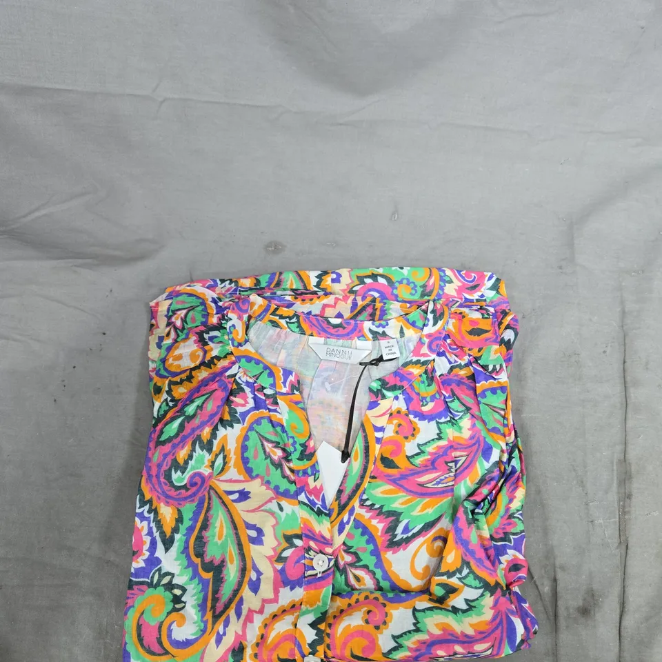 DANNI MINOGUE PAISLEY PRINT DRESS, UK 8, MADE IN CHINA