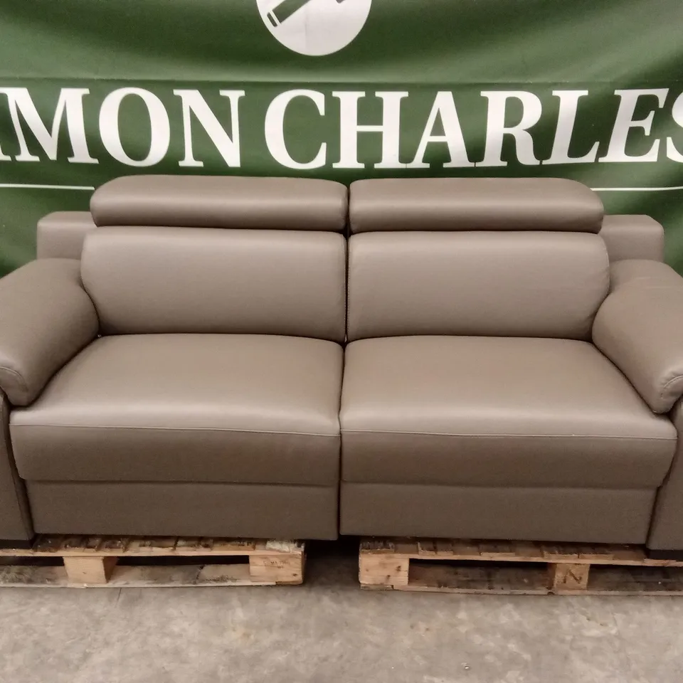 QUALITY DESIGNER ITALIAN MADE RICCARDO 3 SEATER ELECTRIC RECLINER LEATHER SOFA
