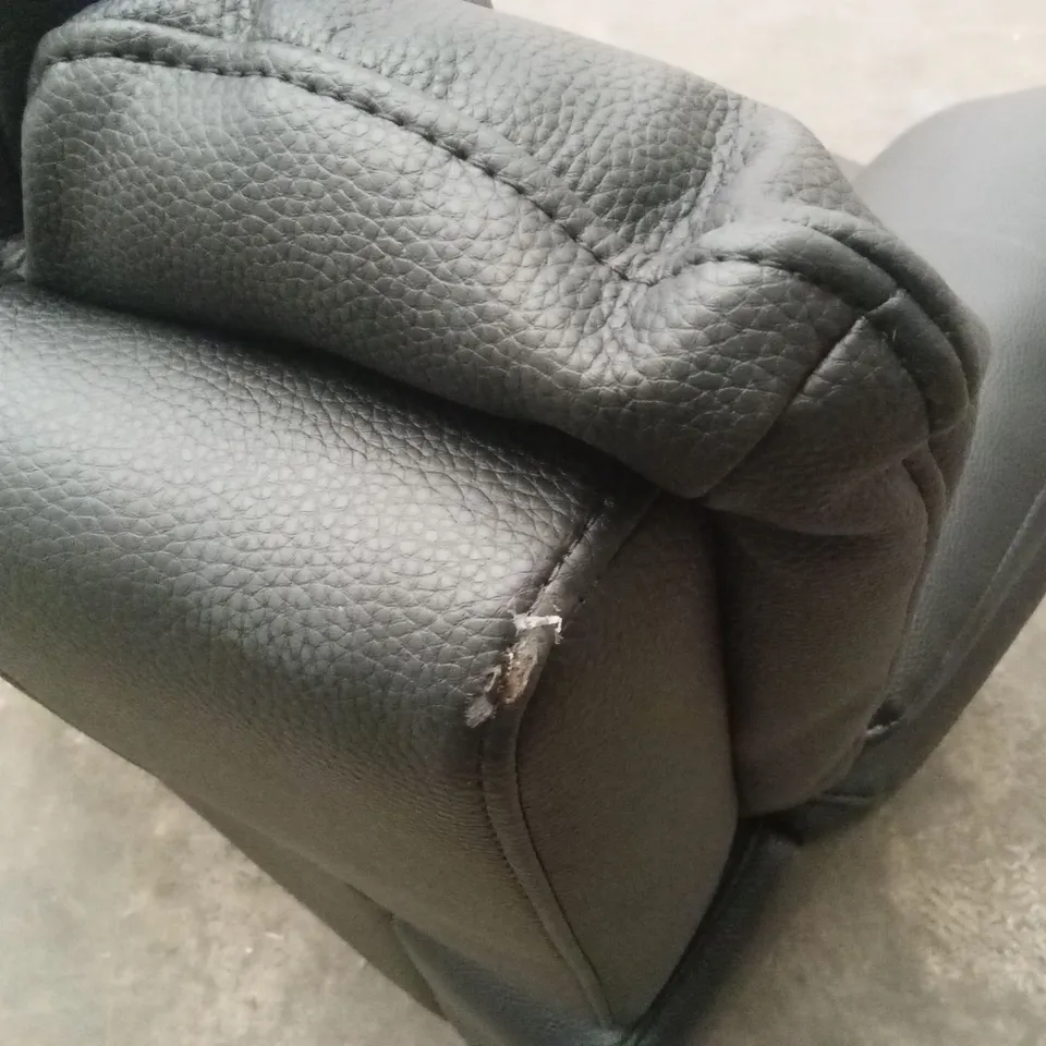 ALBION LUXURY FAUX LEATHER HIGH BACK ARMCHAIR - BLACK RRP £449