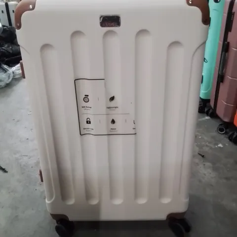 LUGG TRAVEL SUITCASE CREAM&BROWN 