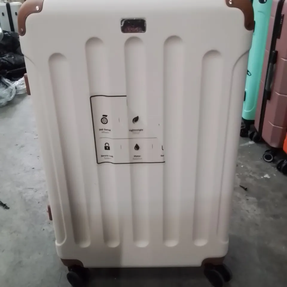 LUGG TRAVEL SUITCASE CREAM&BROWN 