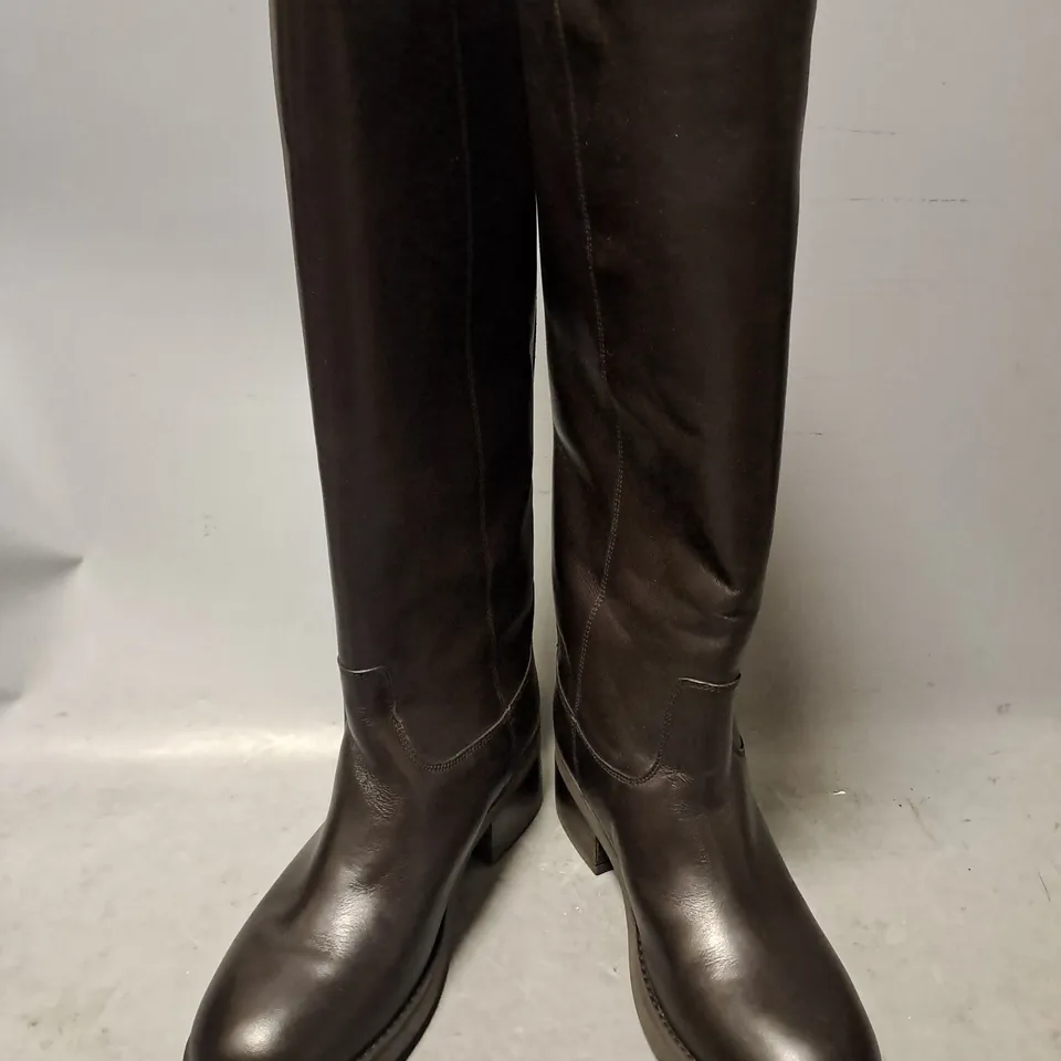 PAIR OF ARKET TALL BOOTS IN DARK BROWN SIZE 7