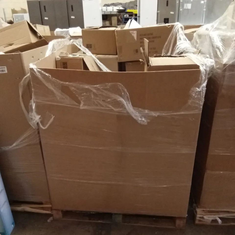 PALLET TO CONTAIN APPROXIMATELY 30 DESIGNER INDOOR LIGHTING PRODUCTS TO INCLUDE; WALL LIGHTS, CEILING LIGHTS, LIGHT SHADES ETC