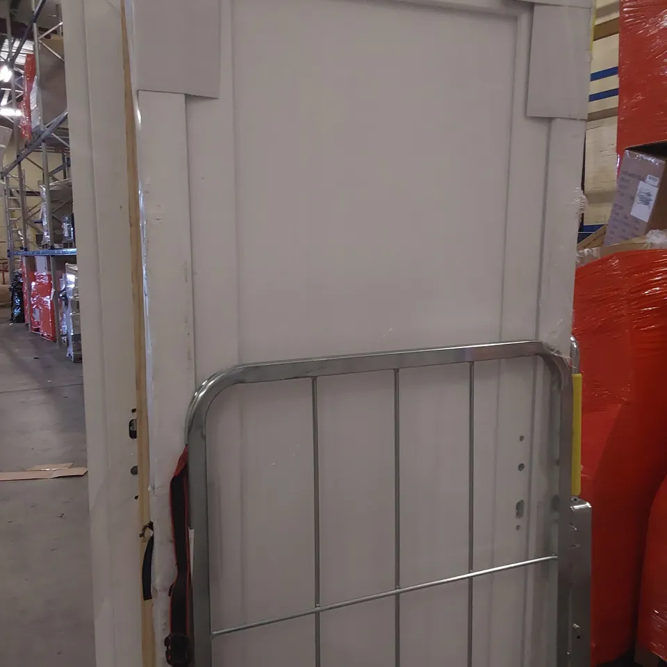 WHITE UPVC SINGLE PANEL BACK DOOR  LEFT HAND OPENING 2055 × 840mm