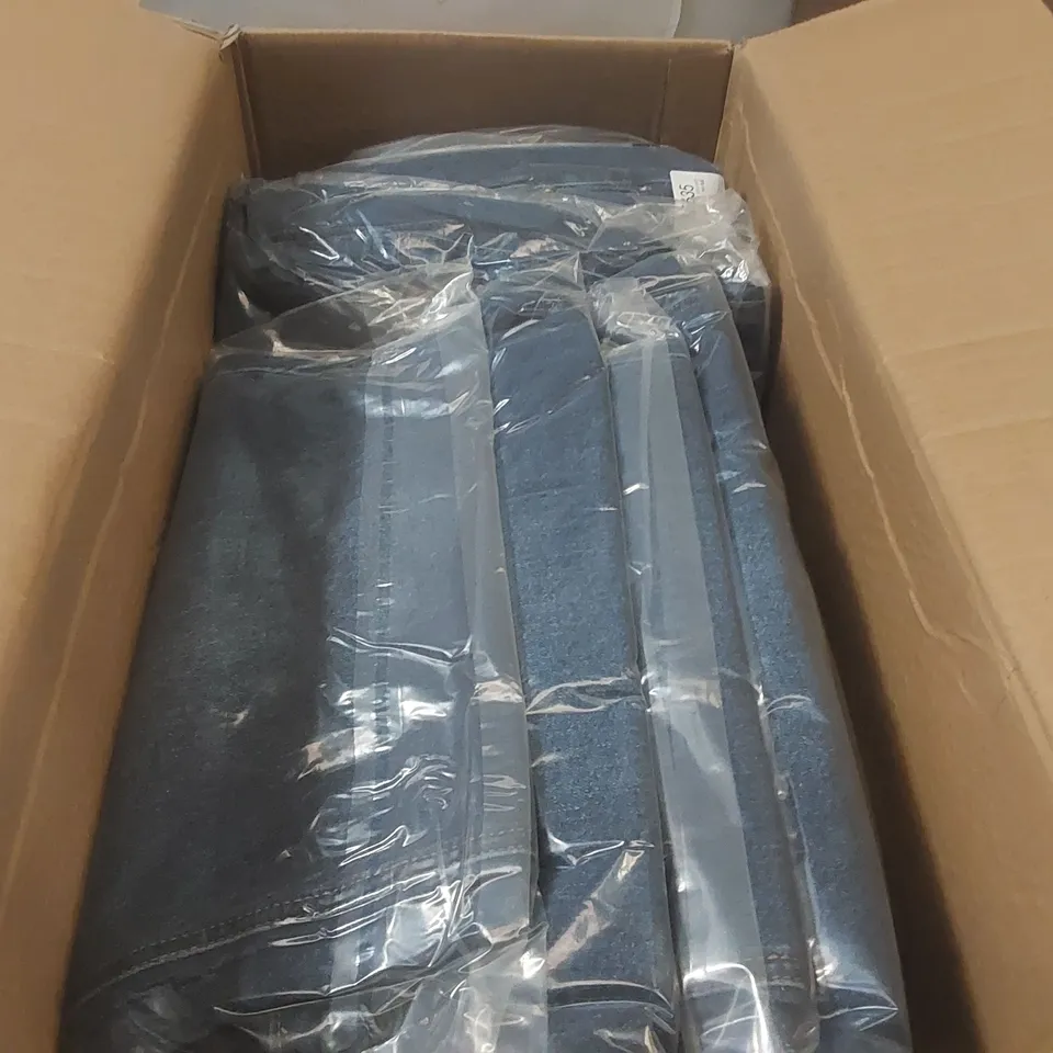 BOX CONTAINING APPROXIMATELY 11x BRAND NEW SIMPLY BE MID BLUE PLEAT DETAIL JEANS - SIZE 26L