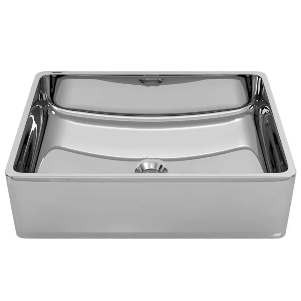 BOXED METRO LANE ZAINA 16.141732267MM L X 3000MM W CERAMIC RECTANGULAR COUNTERTOP BASIN SINK - SILVER (1 BOX)