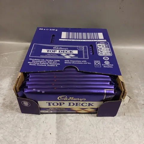 20 X CADBURY'S TOP DECK CHOCOLATE BARS - 20 X 110G