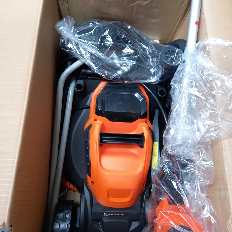 YARD FORCE 32CM LAWNMOWER AND TRIMMER RRP £199