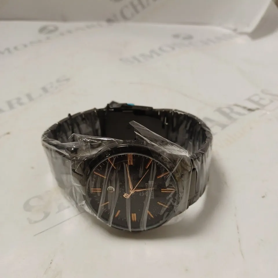BOXED BARKERS OF KENSINGTON ENTOURAGE ROSE BLACK DIAL WATCH