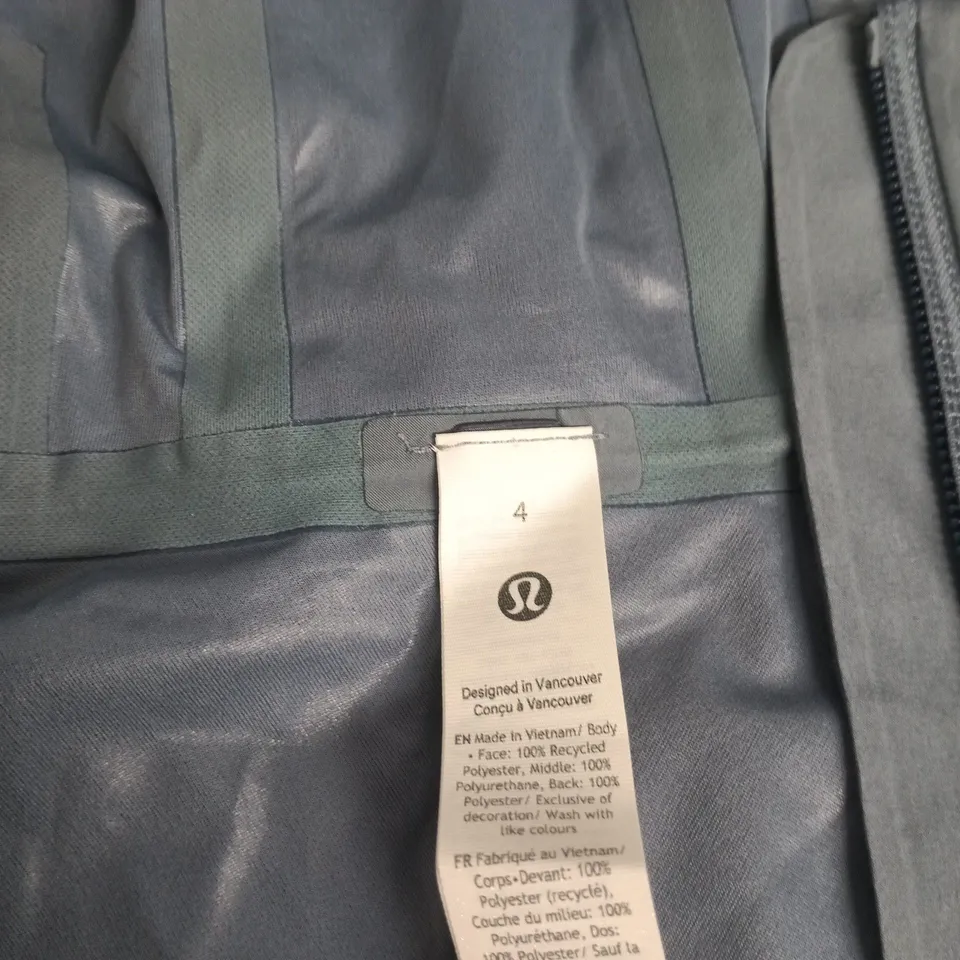 LULULEMON RAIN CHASER JACKET – WOMEN'S, UK 8 (US 4) – BLUE