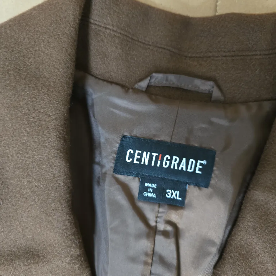 CENTIGRADE MEN'S BROWN COAT, 3XL