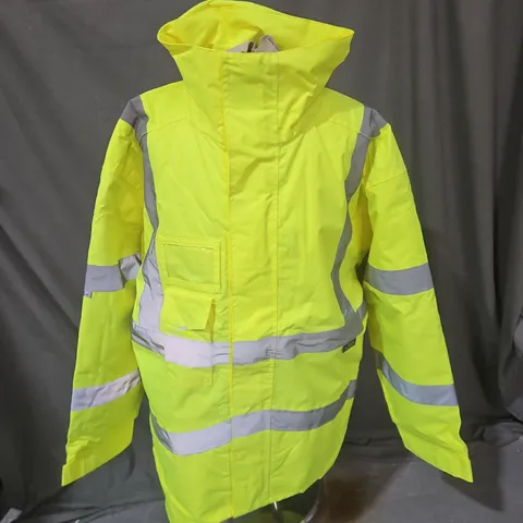 MARWOOD WORKWEAR LEO ECOVIZ 4K SUPERIOR BAFFLE LINED ANORAK IN YELLOW (A03-Y-LEO) - XL