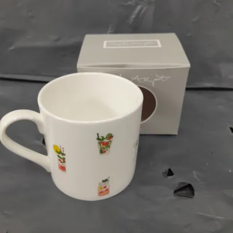 BOXED SOPHIE ALLPORT FINE BONE CHINA MUG - COCKTAILS - COLLECTION ONLY 