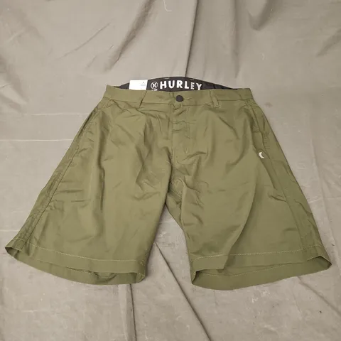 HURLEY ALL DAY HYBRID SHORT IN OLIVE SIZE 32