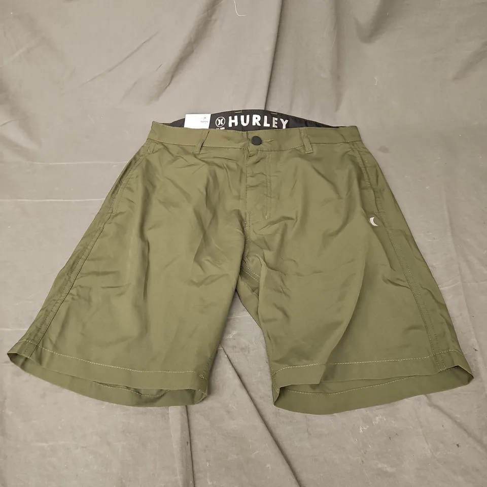 HURLEY ALL DAY HYBRID SHORT IN OLIVE SIZE 32