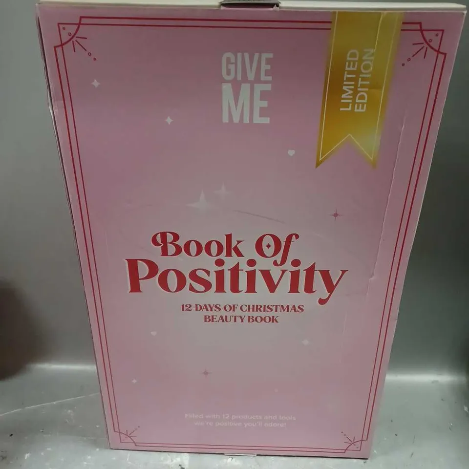 GIVE ME BOOK OF POSITIVITY 12 DAYS OF CHRISTMAS BEAUTY BOOK