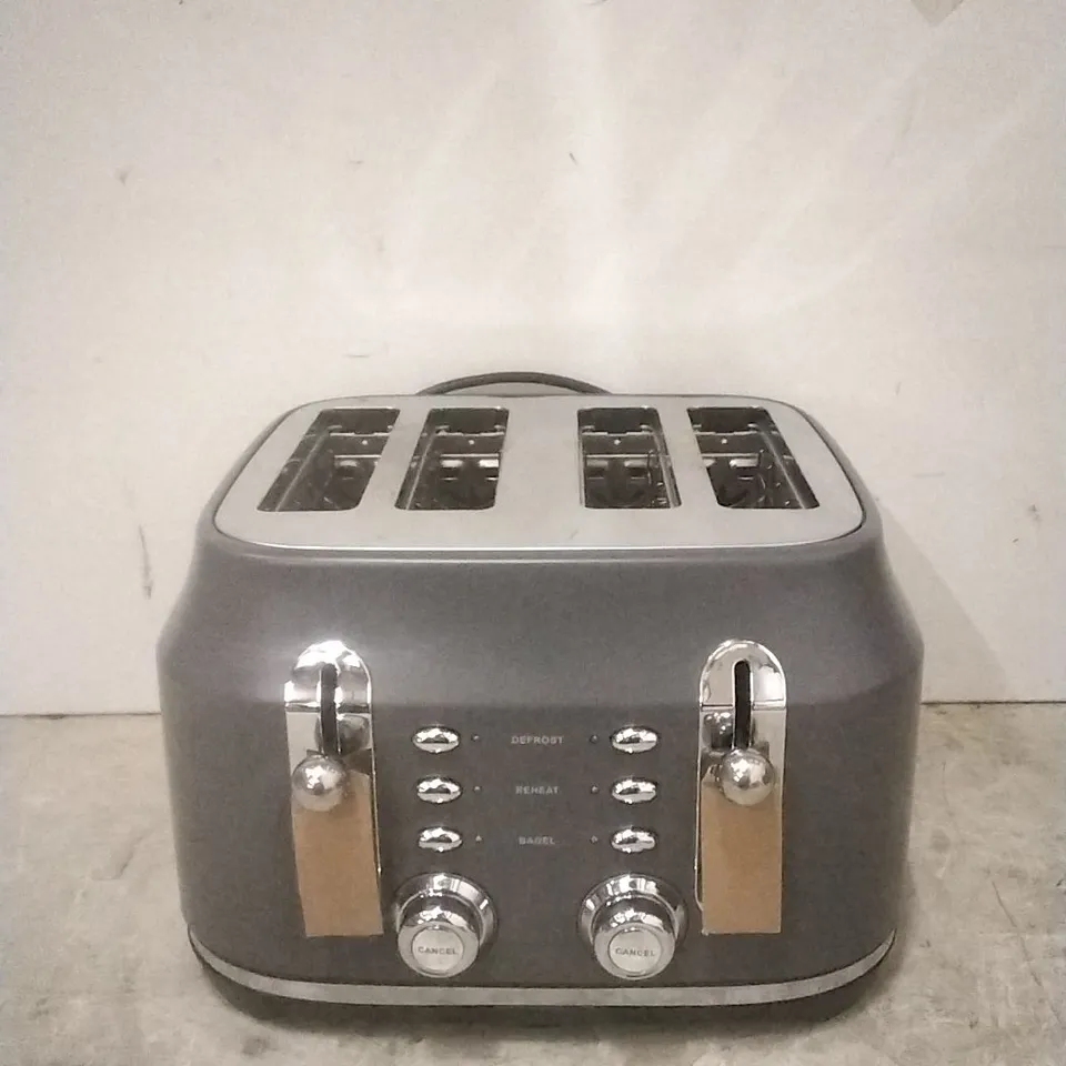 BOXED RANGEMASTER MATT SLATE GREY 4 SLICE TOASTER 