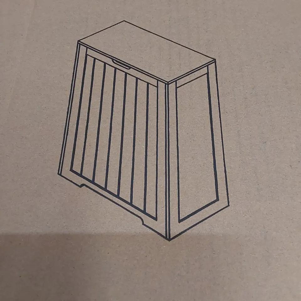 BOXED GREY LARGE WOODEN SHAKER STYLE LAUNDRY TOYS CLOTHES BIN - LW21327-G