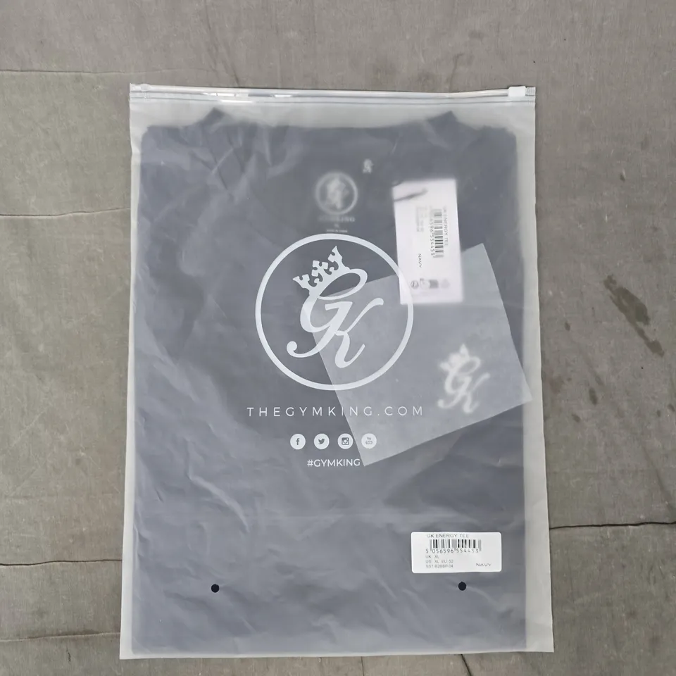 GYM KING ENERGY T-SHIRT IN NAVY SIZE XL