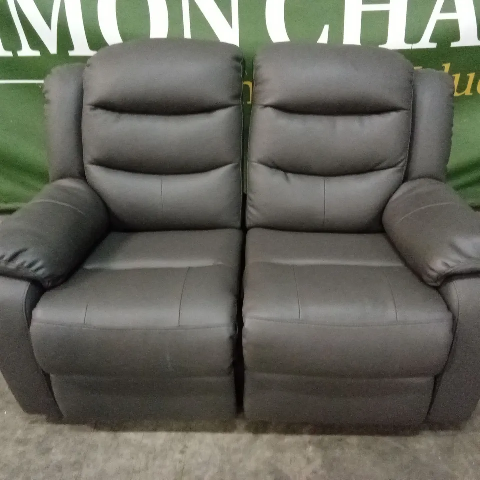 ROTHBURY LUXURY FAUX LEATHER HIGH BACK 2 SEATER MANUAL RECLINER SOFA RRP £629