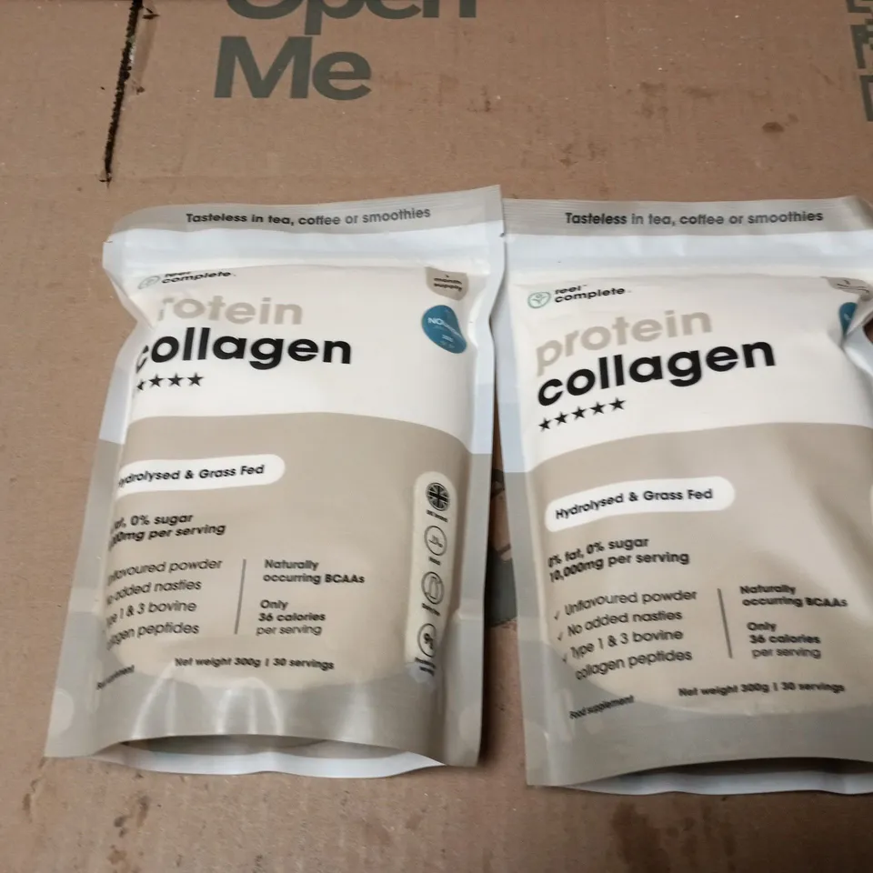 PROTEIN COLLAGEN POWDER – HYDROLYSED & GRASS FED, 2 X 300G (FEEL COMPLETE)