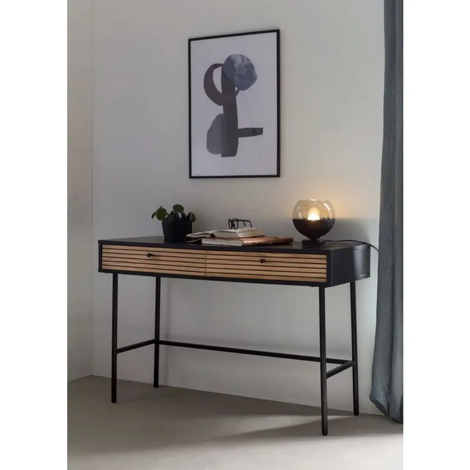 BOXED SARIYA DESK - OAK + BLACK