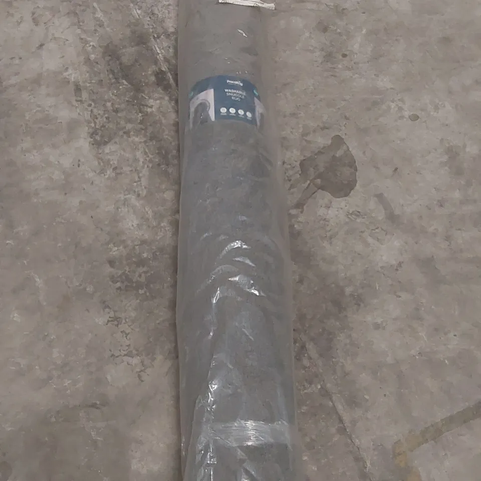 QUALITY BAGGED PRACTIRUG WASHABLE SNUGGLE RUG IN GREY - 200 x 290cm