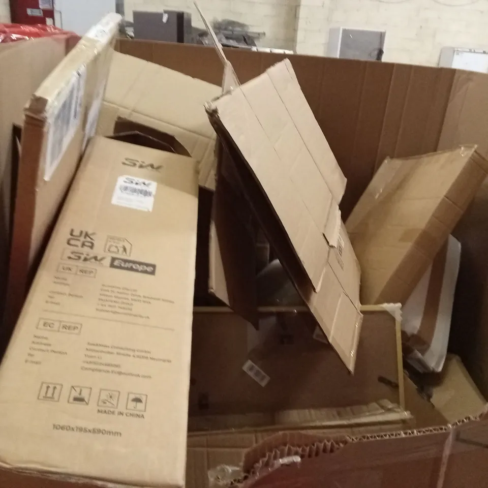 PALLET OF ASSORTED HOUSEHOLD GOODS AND PRODUCTS TO INCLUDE;BIKE, CAMPING WAGON,PHOTO FRAME