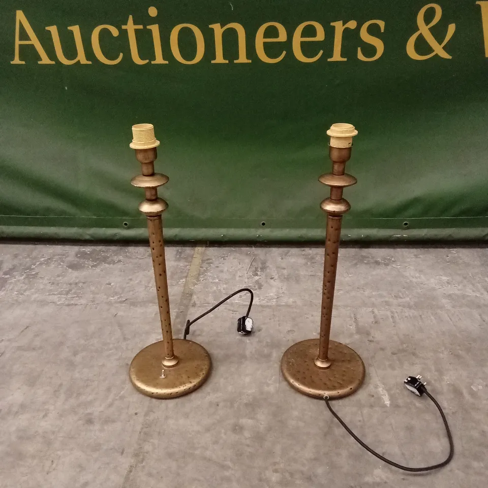 SET OF 2 QUALITY DESIGNER BRONZE LAMPS