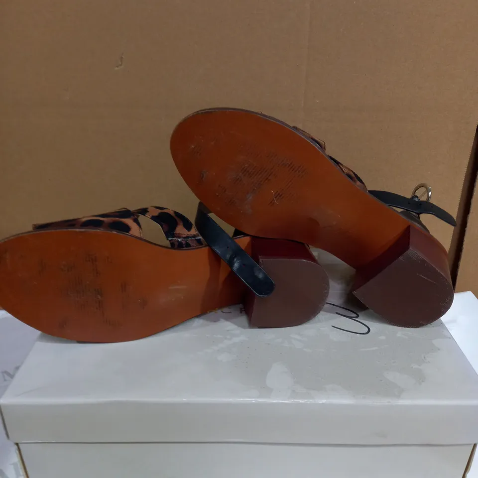MARC FISHER OMELA SANDAL LEOPARD PRINT UK SIZE 6