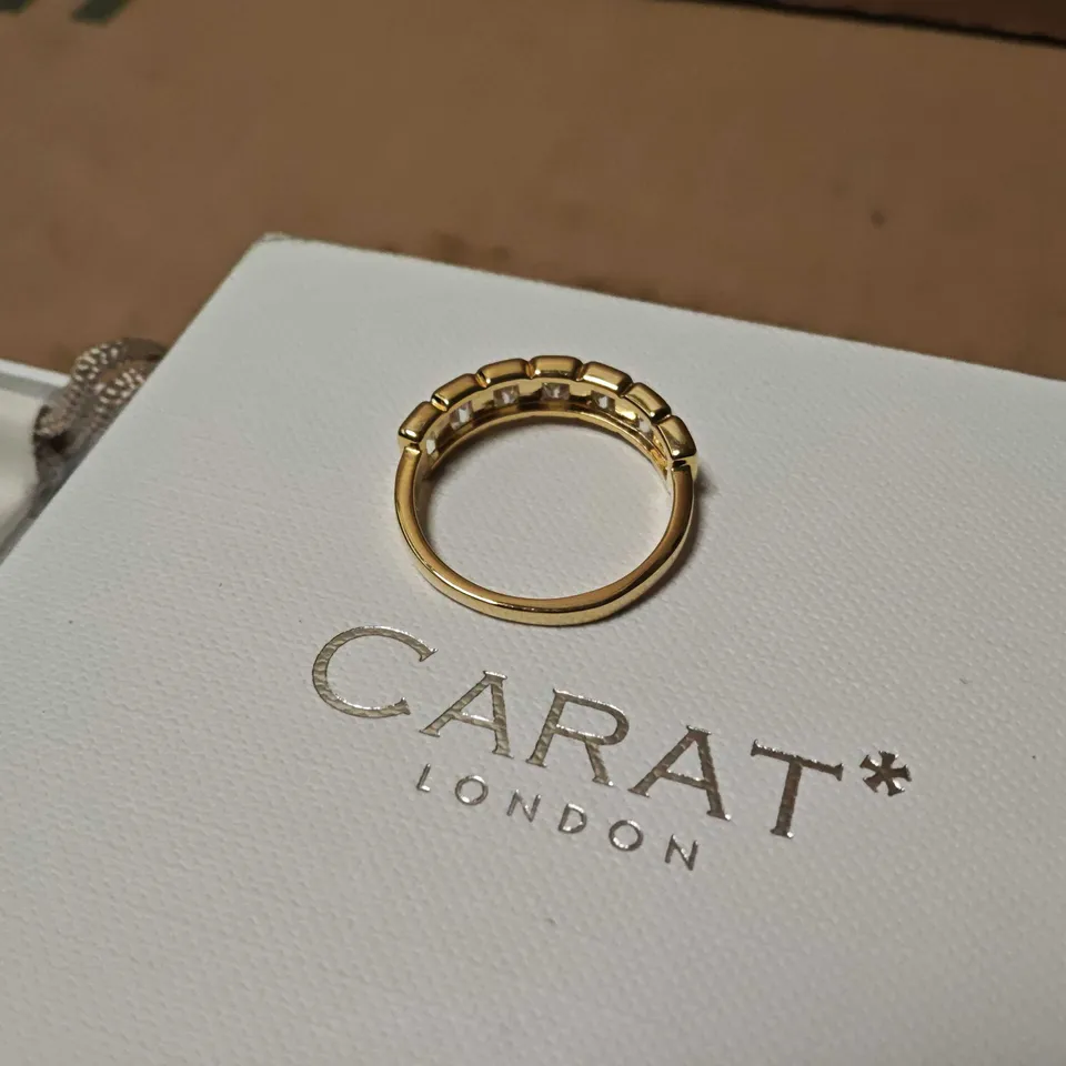 BOXED CARAT LONDON GOLD TONE RING