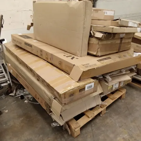 PALLET OF ASSORTED INCOMPLETE FURNITURE PARTS AND PIECES