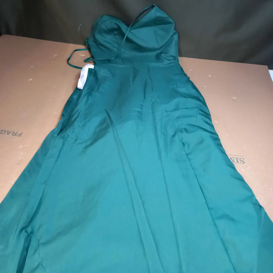 JJ'S HOUSE EMERALD GREEN WEDDING DRESS SIZE 8