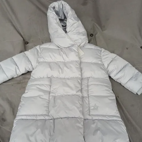 MINT VELVET ZIP UP PUFF COAT IN LIGHT GREY - 3YRS