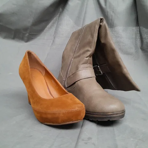BOX OF APPROX 10 ASSORTED SHOES IN VARIOUS COLOURS & SIZES